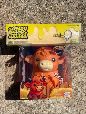 2 Pack - PPNC Highland Cow & Squeezy Unsalted Butter Squeezable Squishy Bundle